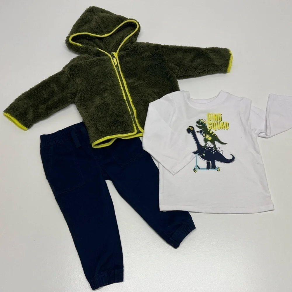 MEMBER'S Mark Boy's 3-Piece Long Sleeve Shirt, Hooded Jacket & Pant Set